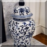 D22. Blue and white porcelain jar. 